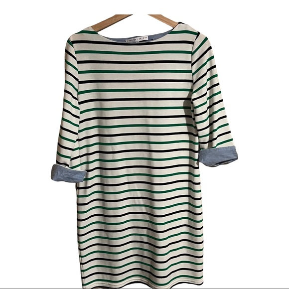 English Factory Stripe Shirt Women’s Small Long Length Cuff Sleeves Casual. - Picture 3 of 9